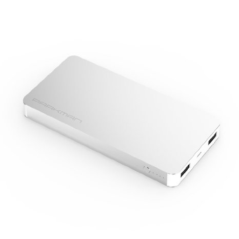 Power Bank,Parkman T2 8000mAh Travel External Portable Charger Pack Power Bank for iPhone,Samsung, Sony,Cell Phones, Tablets (Sliver-8000mAh)