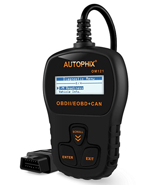 Autophix OM121 OBD2 Code Reader Car Vehicle Diagnostic Tool CAN Check Car Engine Lights Scanner Black