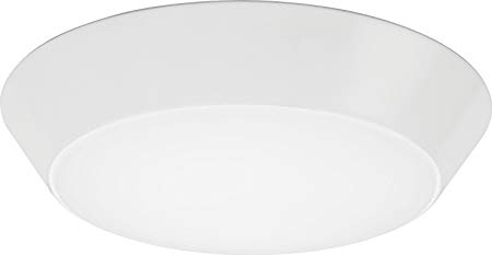 Lithonia Lighting 13 inch Round LED Flush Mount Thin Ceiling Light Mount, White, 4000K, Dimmable, Wet Listed