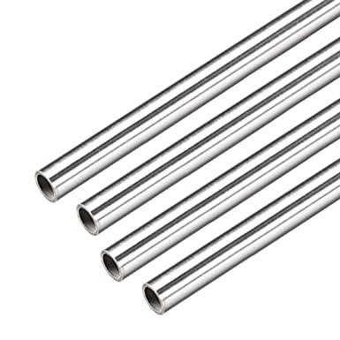 uxcell 4Pcs 304 Stainless Steel Capillary Tube Tubing 6mm ID 8mm OD 300mm Length 1mm Wall