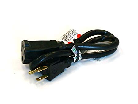 2ft 16AWG Power Extension Cord Cable - SJT 16/3C NEMA 5-15P TO NEMA 5-15R (13A/125V) AP301 SP506 - Black