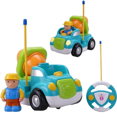Holy Stone RC Cement Mixer Truck Radio Control Toy for Toddlers and Pre-Kindergarten