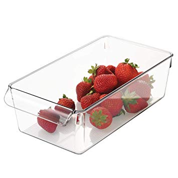 InterDesign Linus Pullz Kitchen Pantry Storage Organizer – Food Container Drawer, Clear, Medium