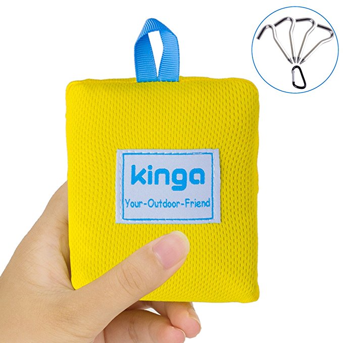 KINGA Pocket Camping Blanket Lightweight Water Repellent for Picnic, Beach, Climbing Large Size Suitable for Outdoors Activities