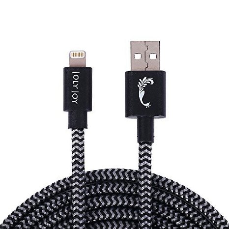 Lightning Cable, Joly Joy® Apple MFi Certified Lightning to USB Cord 10ft / 3m Nylon Braided Lighting Chargers for iPhone 6s 6 Plus, 5SE, iPad mini, iPad Pro Air 2