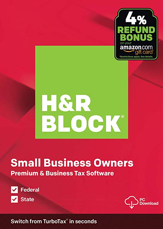 H&R Block Tax Software Premium & Business 2019 with 4% Refund Bonus Offer [Amazon Exclusive] [PC Download]