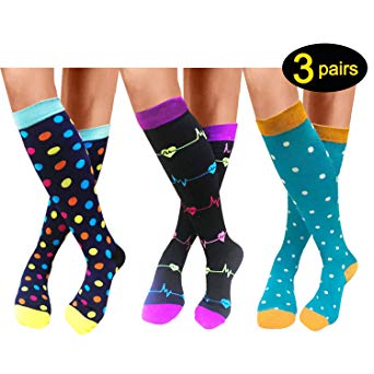 Compression Socks For Women Men 20-25mmHg-Best Medical, Nursing, Travel & Flight Socks