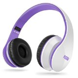 Sentey Headphones Headset Flow Purple - Microphone and Inline Control for Talk - Kids Headphones - Headphones for Kids - Kid Heaphones for Music  Gaming  Foldable for Easy Storage with Detachable 35 Mm Audio Cable - Apple Headphones - Samsung Headphones - Sport Headphones - Bass Headphones - Running Headphones - Sport Headphones Heavy Bass Ls-4223