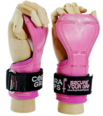 Cobra Grips FIT Weight Lifting Gloves, Heavy Duty Straps, Alternative to Power Lifting Hooks, Power Lifting, For Deadlifts With Built in Adjustable Neoprene Padded Wrist Wrap Support.