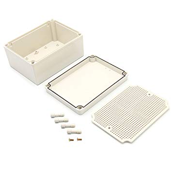 Junction Box With Mounting Plate ABS Plastic DIY Electrical Project Case IP67 Waterproof Dustproof Enclosure Grey 200x150x100mm(7.9"x5.9"x3.9")