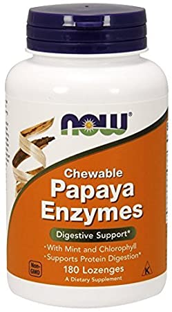 NOW Foods - Chewable Papaya Enzymes, 180 Lozenges