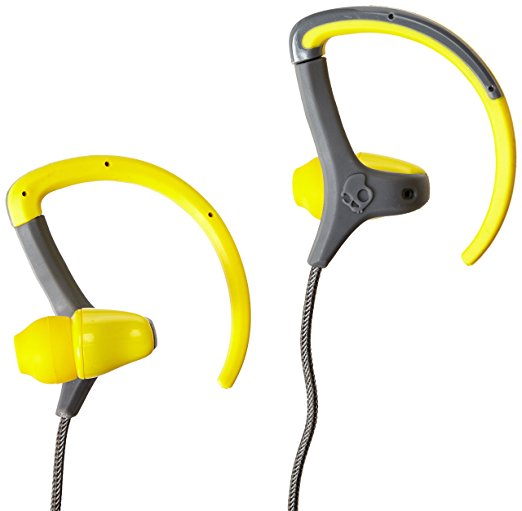 Skullcandy Chops In-Ear Sweat Resistant Sports Earbud, Yellow /Gray