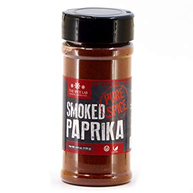 The Spice Lab Smoked Paprika Powder - High Color ASTA 120  - 4.6 oz Shaker Jar – Premium Gourmet Spanish Paprika Powder - Vegan All Natural Kosher Non GMO Gluten Free Spice – Rich in Antioxidants