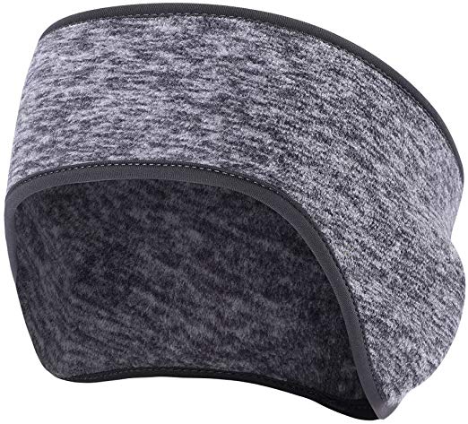 Obacle Ear Warmer Headband for Women Men Sweatband Non Slip Thin Lightweight Sport Fleece Headband Earmuff Ear Band Ear Cover Muffs for Winter Cold Weather Running Yoga Jogging Workout Cycling Riding