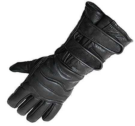 Motorcycle Gloves Close out Winter Riding Leather Biker Leather Gloves New-L