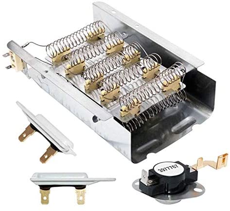 279838 Dryer Heating Element & 3977767 Dryer Thermostat & 3392519 Thermal Fuse Kit Replacement Part for Whirlpool, Kenmore, Roper, Maytag, Estate, Inglis, Rrosley, Amana etc.