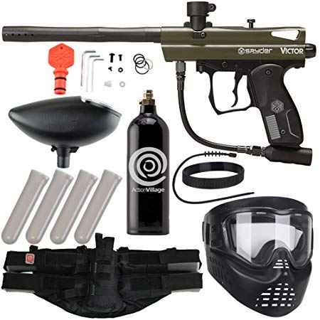 Action Village Kingman Spyder Epic Paintball Gun Package Kit (Victor) (Olive)