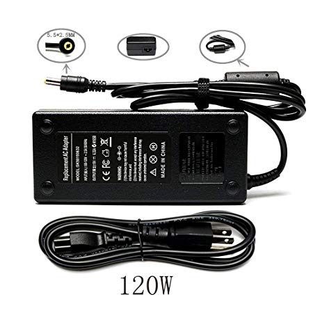 120Wh 19V 6.32A AC Adapter Laptop Charger for Asus ROG Gaming GL551J GL551JW GL752VW GL552VW GL752VW N550JV N550JK F554LA R510CA VivoBook Q550 Q550L Q550LF X550 X550JK X750J X750JA Power Supply Cord