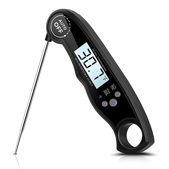 Digital Meat Thermometer Instant Read 3-4s Electronic Waterproof Food Thermometer with Probe for Candy BBQ Grill Kitchen Smoker Cooking