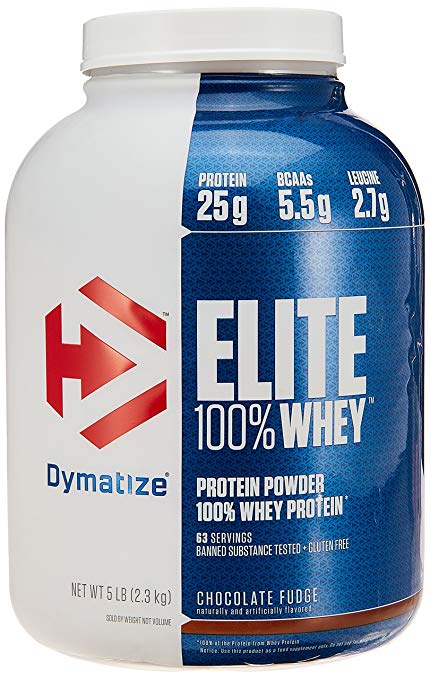 Dymatize Nutrition Elite Whey Protein Powder - 5 lbs (Chocolate Fudge)
