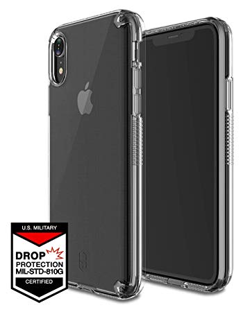 iPhone XR Case, PATCHWORKS [Level Vision Series]✔️Military Grade Certified✔️Impact Resistant✔️Wireless Charging Compatible✔️See-Through Back✔️Hybrid Material for Apple iPhone XR, Clear