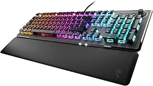 Turtle Beach Vulcan II - Clavier Gaming PC, interrupteurs mécaniques Titan II, Touches rétro-éclairées RGB Personnalisables, Repose-Poignets Amovible, Noir