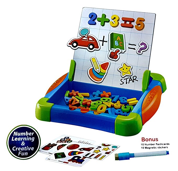 Toyshine Magnetic Numbers Board and Drawing Board, with Cue Cards Fun Way to learn Numbers