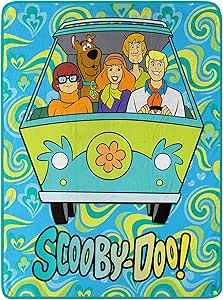 Northwest Scooby Doo Micro Raschel Throw Blanket, 46" x 60", Groovy Baby