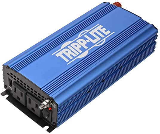 Tripp Lite 750W Compact Portable Power Inverter for Cars, Car Outlet Adapter with 2 AC 1 USB Outlets (PINV750)