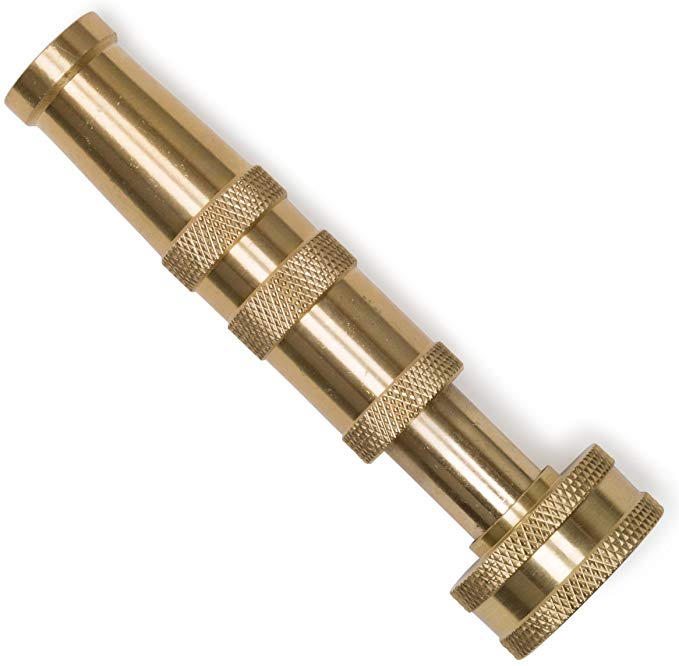 Morvat Solid Brass Heavy Duty Twist Brass Garden Hose Nozzle