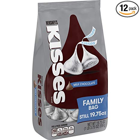 HERSHEY'S Kisses Chocolate Candy, 19.75 Ounce Family Bag