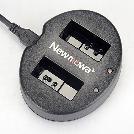 Newmowa Dual USB Charger for Nikon EN-EL20 and Nikon 1J1, 1S1,COOLPIX A, 1J3 , Nikon 1 AW1