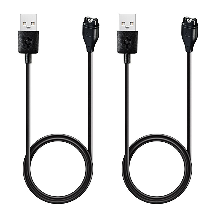 Garmin Fenix 5 5X 5S Charging Cable (2-Pack), Kissmart Replacement Charger Cable Cord for Garmin Fenix 5 5S 5X (Fenix 5/5S/5X Charger)