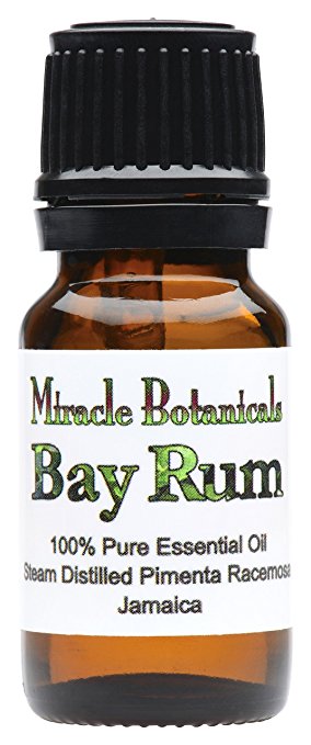 Miracle Botanicals Bay Rum Essential Oil - 100% Pure Pimenta Racemosa - 10ml or 30ml Sizes - Therapeutic Grade - 10ml