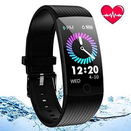 ANSGEC Fitness Tracker, Activity Tracker Watch with Heart Rate Monitor, Color Screen Smart Bracelet with Sleep Monitor,IP67 Waterproof Smart Bracelet for Android and iOS