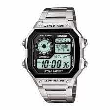 Digital Stainless Steel Illuminator Watch