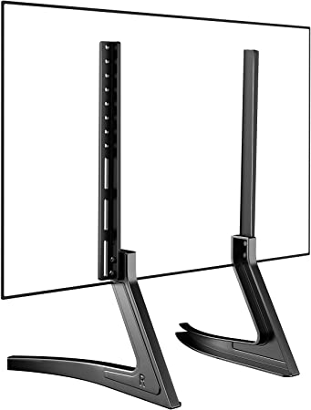 Perlegear Universal TV Stand Legs for Most 32-55 inch Flat or Curved TVs with VESA Mounting Patterns 200x100mm to 800x400mm, Table Top TV Stand Base Supports up to 88 lbs, PGTVS22