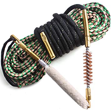 Unigear Gun Bore Cleaner Barrel Snake for Rifle Pistol Shotgun, Brushes Included (Choose Your Caliber)