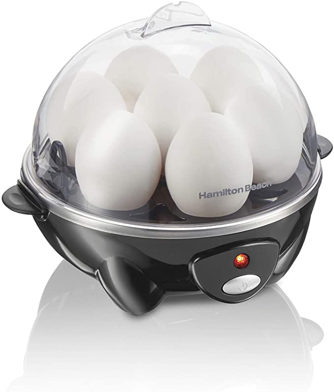 Hamilton Beach 25507 Hamiton Beach 25504 3-in-1 Electric Hard Boiled Egg Cooker, Black