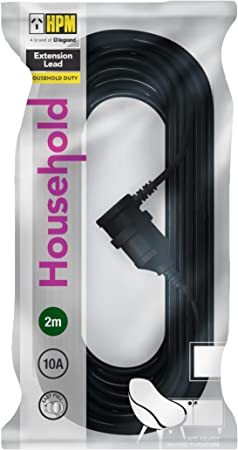 HPM Entertainment Extension Lead Black 2m