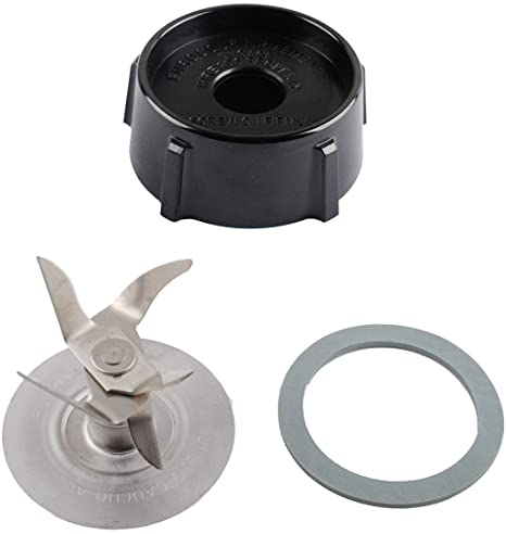 Blender Blade Compatible with Oster Osterizer with Rubber Seal Gasket & 4902 Blender Jar Bottom - 6 Point Fusion Blade 4980 replacement parts