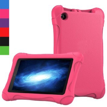 eTopxizu Shock Proof Case For Fire 7 2015,EVA Kids Case Light Weight Case Protection Super Protective Case Cover for Children for Fire 7" Display 2015 Tablet (5th Generation - 2015 Release Only),Pink