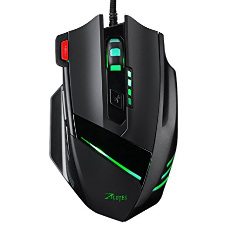 Gaming Mouse, PrimAcc Pro 7200 DPI Wired Gaming Mouse with 7 Button Programmable and 6 Level Adjusting Sensitivity PC Mouse Gaming, High Precision USB Mice for PC, Mac, Laptop