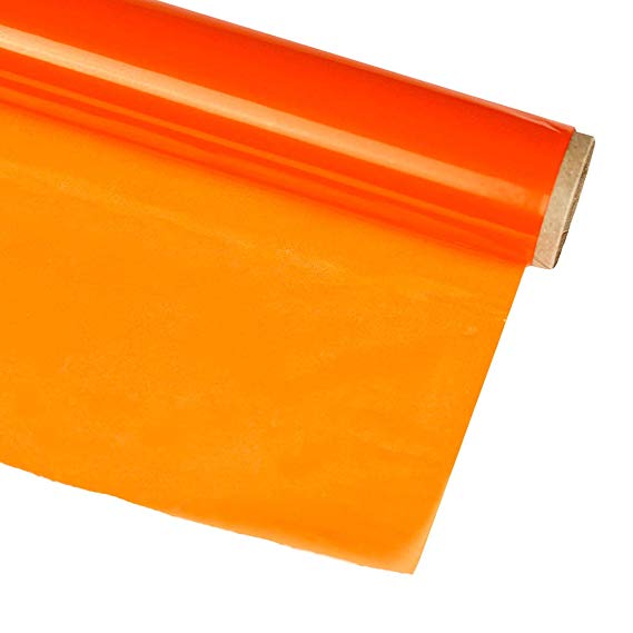 Hygloss Products Cellophane Roll – Cellophane Wrap for Crafts, Gifts, and Baskets 20 Inch x 5 Feet, Orange