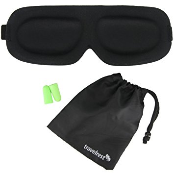 Travelrest - 2 Pack - Tranquility Sleep Mask with Ear Plugs and Carry Pouch (direct from the manufacturer)