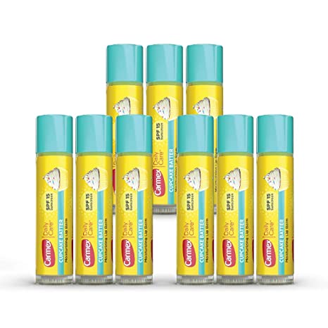 Carmex Daily Care Moisturizing Lip Balm With Sunscreen in Cupcake Batter - 9 Count