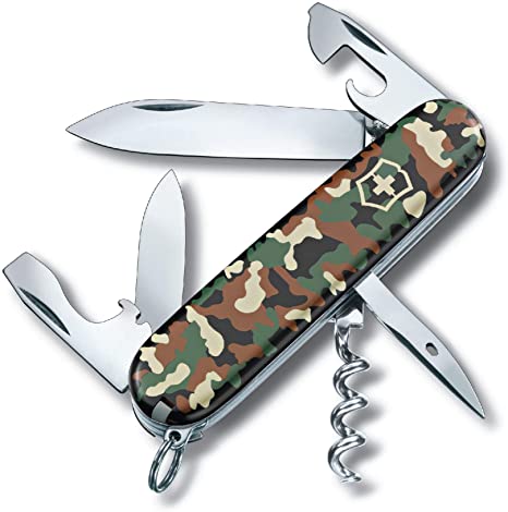 Victorinox Spartan Swiss Army Pocket Knife, Medium, Multi Tool, 12 Functions, Blade, Bottle Opener, Camouflage