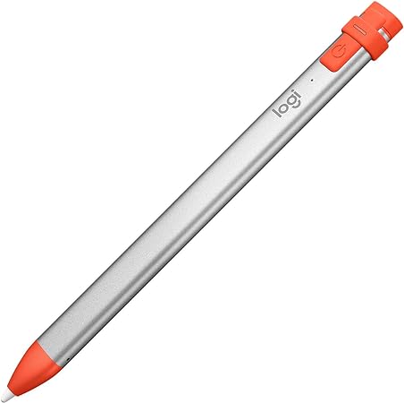 Logitech Crayon Digital Pencil for All iPads (2018 Releases and Later) with Apple Pencil Technology, Anti-roll Design, and Dynamic Smart tip - Intense Sorbet