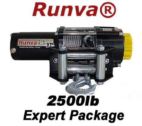 Runva 2.5XP 2500lb 12v ATV Winch Expert Package