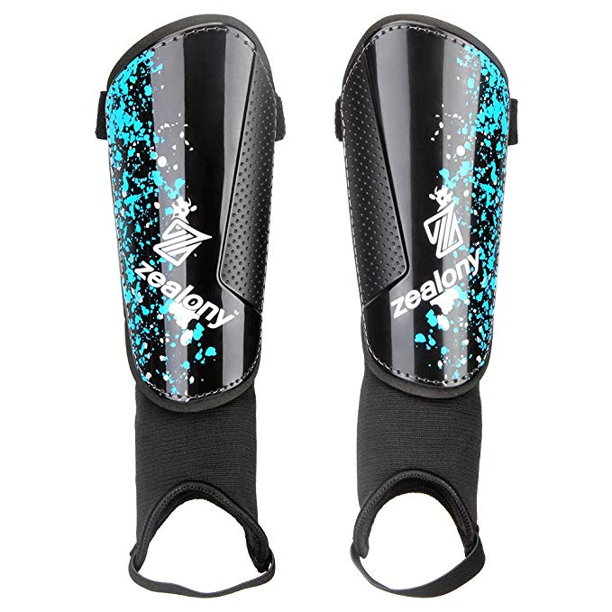 Zealony Soccor Shin Guards for Kids, Youth and Adults